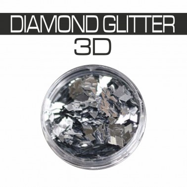 DIAMOND GLITTER 3D ARGENTO